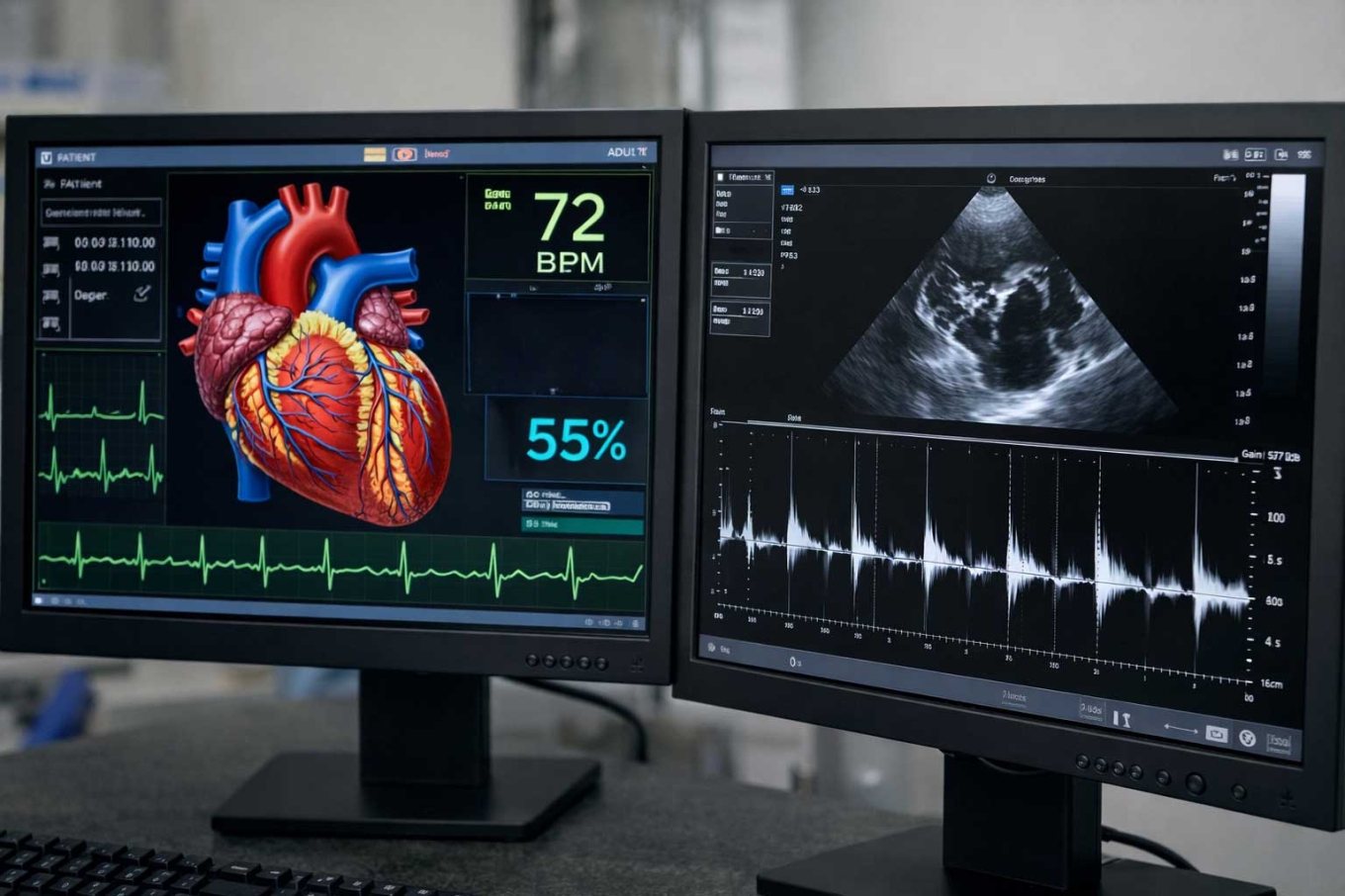 Diferença entre ecocardiograma e eletrocardiograma em exames do coração descrição